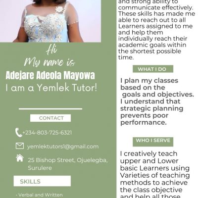 Tutor profile 8